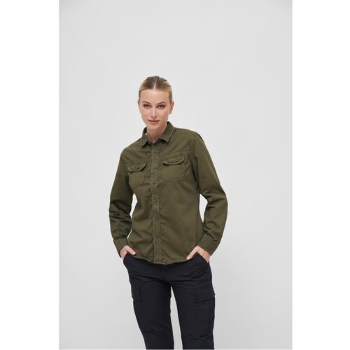 Brandit Women&amp;#039;s vintage long sleeve shirt olive Slike