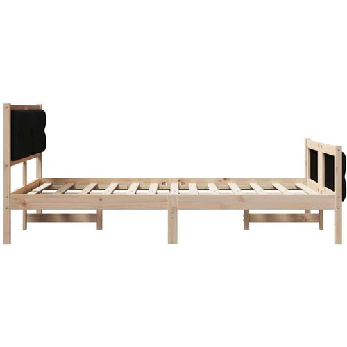 Okvir za krevet s uzglavljem Crna 120 x 200 cm tkanina Slike
