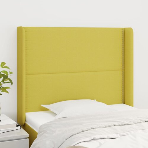  Uzglavlje s u&amp;scaron;ima zeleno 83x16x118/128 cm od tkanine Slike