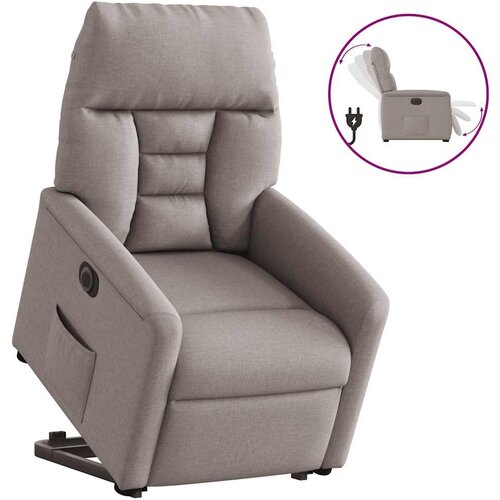 vidaXL Električni naslanjač s funkcijo vstajanja taupe blago Cene