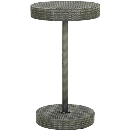 The Living Store Vrtna miza siva 60,5x106 cm poli ratan - Vrtna Miza, (21466424) Slike
