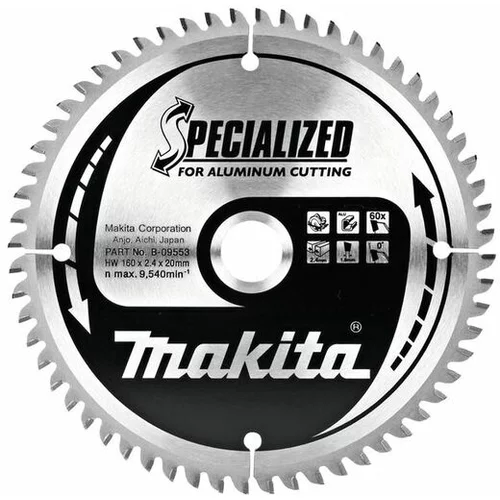 Makita TCT žagin list za aluminij, 150x20mm, 52T DCS551 B-46296