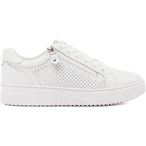 GOODIN White platform sneakers made of genuine leather Slike