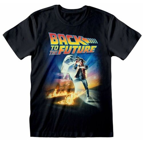 Heroes Inc Ltd Majica Kratkih Rukava Back to the Future Poster Crna Uniseks M Slike
