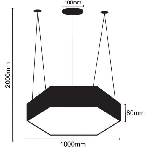  LED luster na sajli LED/100W/230V 4000K prečnik 100 cm Slike