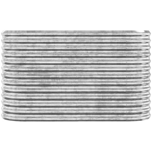 VidaXL Vrtna sadilica od čelika obloženog prahom 114x40x68 cm srebrna Slike
