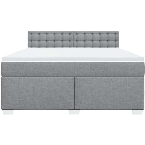 vidaXL Box spring postelja z vzmetnico svetlo siva 180x200 cm blago Cene