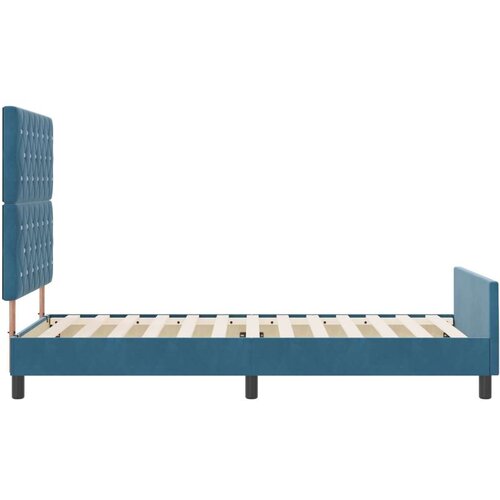 VidaXL Krevet u tamnoplavoj boji 90x200 cm od luksuznog pli&amp;scaron;a Slike