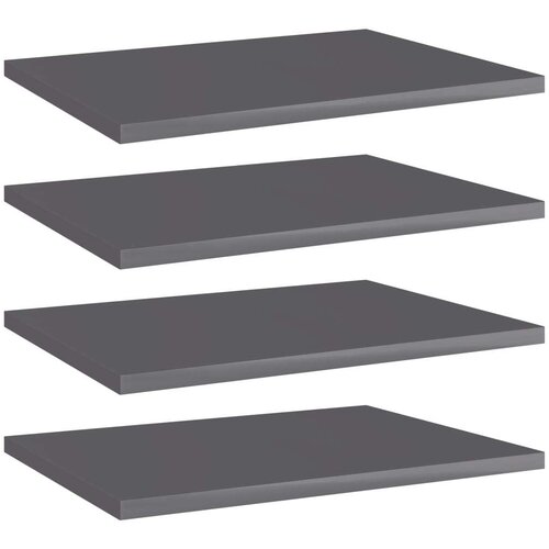 Police za knjige 4 kom visoki sjaj sive 40x30x1 5 cm od iverice - visoko sjajno siva 40 x 30 x 1.5 cm 4 Cijene