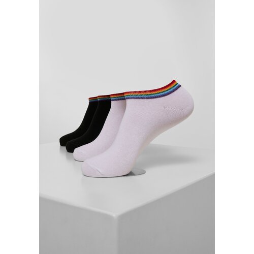 Urban Classics Rainbow Socks No Show 4-Pack black/white Slike
