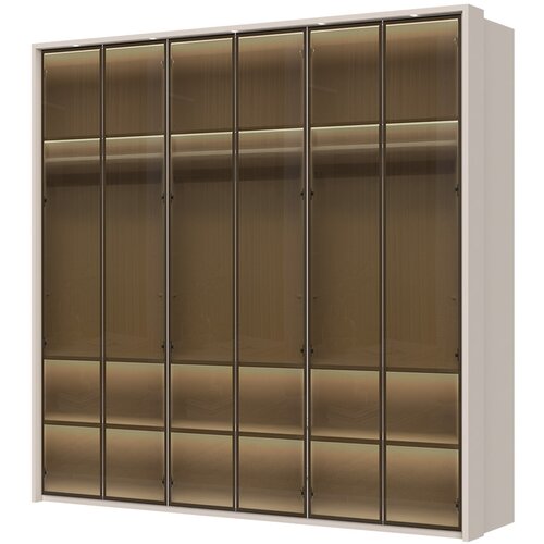 Jela Jagodina plakar sa aluminijumskim ramom P5B-5AL - kolekcija opera - kašmir mat lak/al ram kašmir - 232x226x60cm Cene