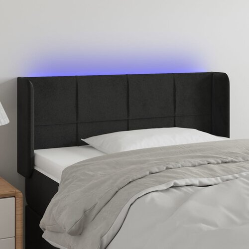 vidaXL LED uzglavlje crno 103x16x78/88 cm baršunasto Cijene
