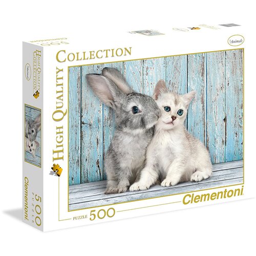 Clementoni cat &amp; bunny sestavljanka/puzzle, 500 kosov Cene