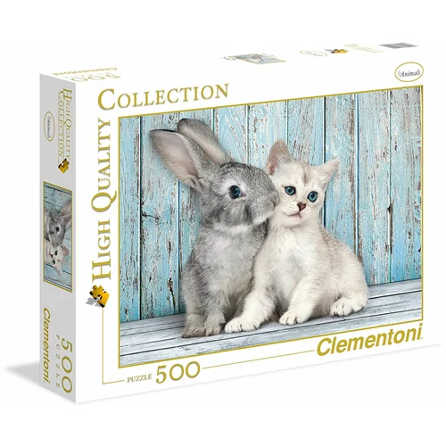 Clementoni cat &amp; bunny sestavljanka/puzzle, 500 kosov