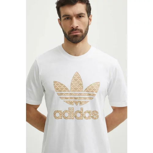 Adidas Pamučna majica za muškarce, boja: bijela, s tiskom, IS0261