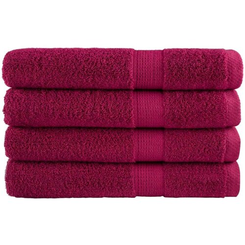 vidaXL Premium brisače 4 kosi bordo 100x200 cm 600 gsm 100 % bombaž Cene