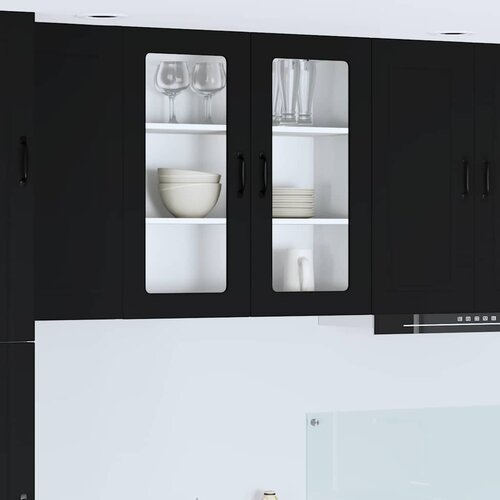 vidaXL Zidni kuhinjski ormarić Crna 80 x 31 x 80 cm Konstruirano drvo Cijene