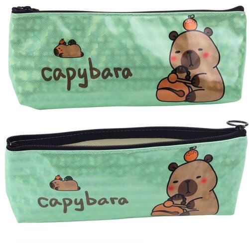  &amp;Scaron;kolska pernica capybara metalik svjetlucavo zelena Slike