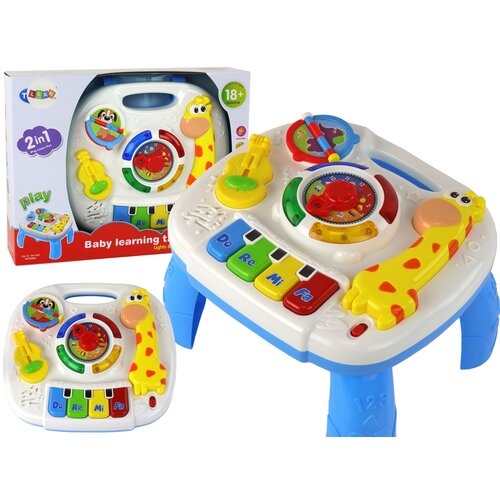 Lean_Toys Izobraževalna interaktivna miza 2v1 tabla za malčke Žirafa Cene