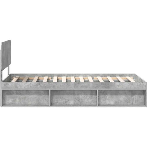 Okvir za krevet s uzglavljem Betonska siva 100 x 200 cm Slike