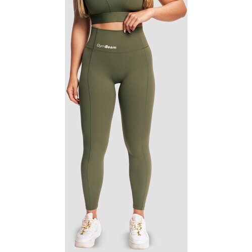 GymBeam Ženske helanke Combat Olive Grey Cene