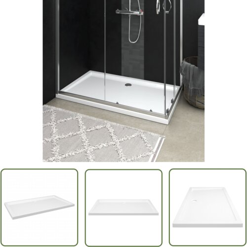 The Living Store Pravokutna ABS tu&scaron;-kada bijela 70 x 120 cm Cijene