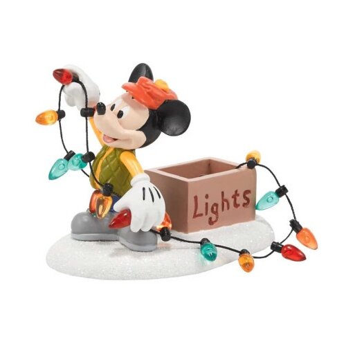 Enesco Mickey Lights Up Christmas Cene