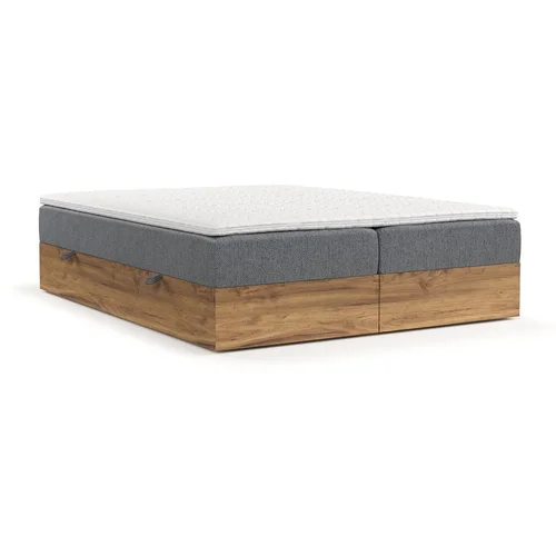 Maison de Rêve Siva/v naravni barvi boxspring postelja s prostorom za shranjevanje 180x200 cm Faro –