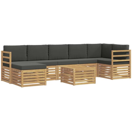  Set vanjskih sofa 8 kom. Bijela i antracit Poliester Slike