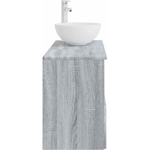  Set namje&amp;scaron;taja za kupaonicu 2 kom. Siva Sonoma 49.5 x 41 x 80 cm Slike