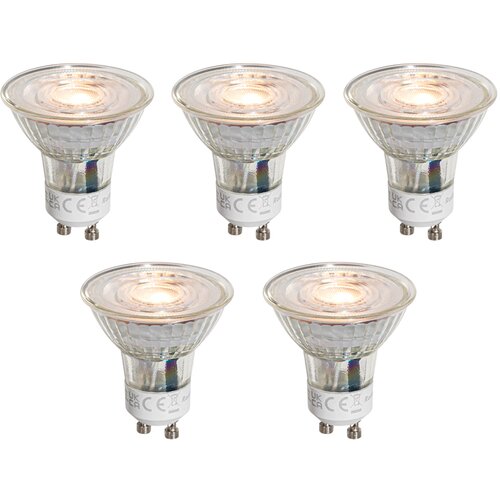 LUEDD Set van 5 GU10 50mm LED lampen helder 3W 250 lm 2200K Slike