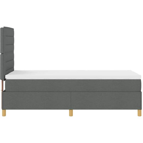  s opruga kutije Tamno siva 100 x 200 cm tkanina Slike