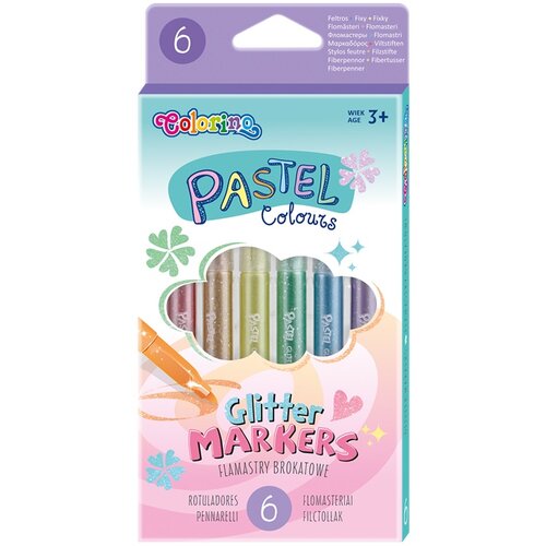 Colorino Glitter Effect Pastel markeri, paket od 6 komada Slike