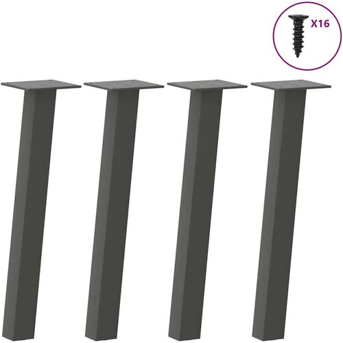  Noge za klubsko mizico 4 kosi antracitne 30 cm jeklo Cene
