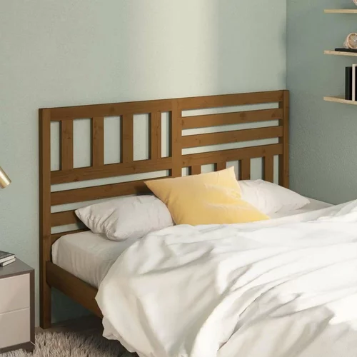  Uzglavlje za krevet boja meda 141 x 4 x 100 cm masivna borovina