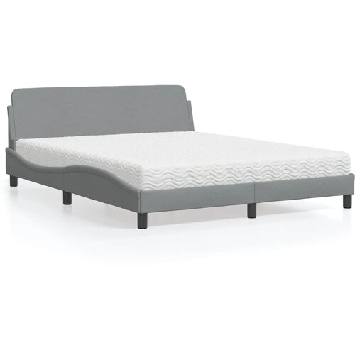  Krevet s madracem Dover svjetlosiva 160x200 cm tkanina Cene