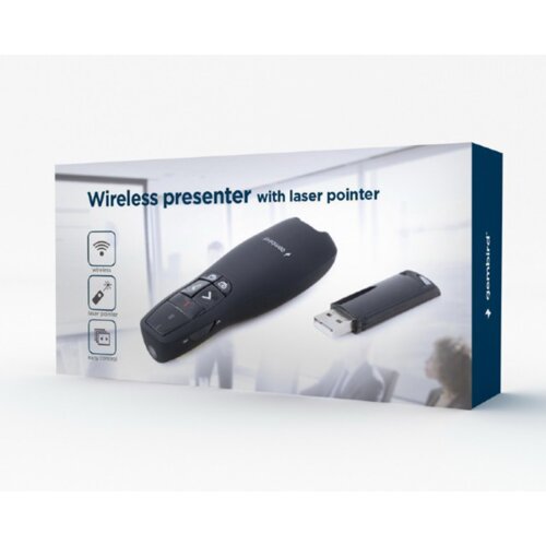 Gembird Presenter + crveni laserski pokazivač WP-L-12, Crveni Slike