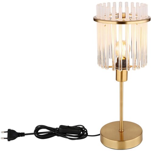 Globo 15698TM - Stona lampa GORLEY 1xE14/40W/230V prečnik 15 cm zlatna Slike
