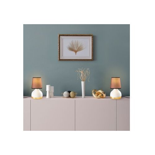 Opviq Set stonih lampi 8024, 17x17x33 cm, IP20, 2 komada, Bijelo-smeđa Cene