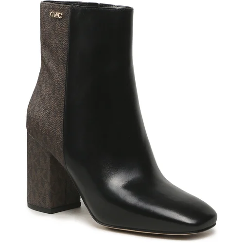 Michael Kors Škornji Perla Bootie 40F3PLHE7L Blk/Brown