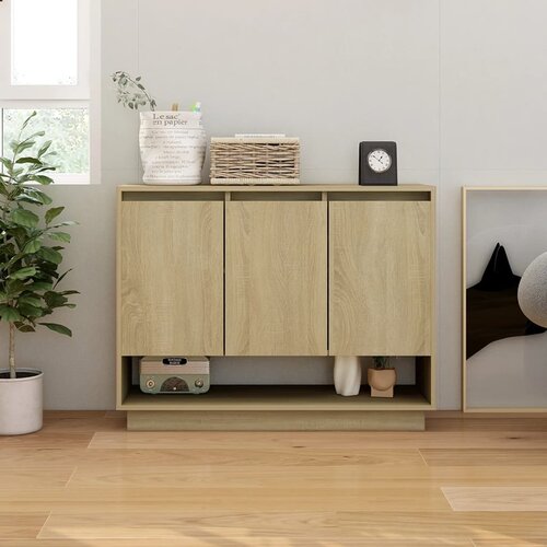 vidaXL komoda sonoma hrast 97x31x75 cm iverna plošča Cene