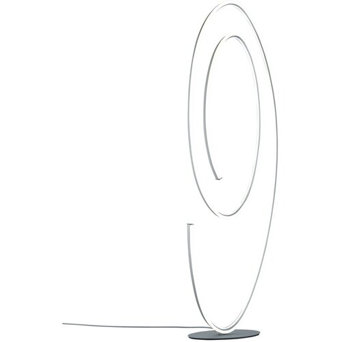 CINQUE Siva LED stoječa svetilka s kovinskim senčilom (višina 175 cm) Ciola – Cene