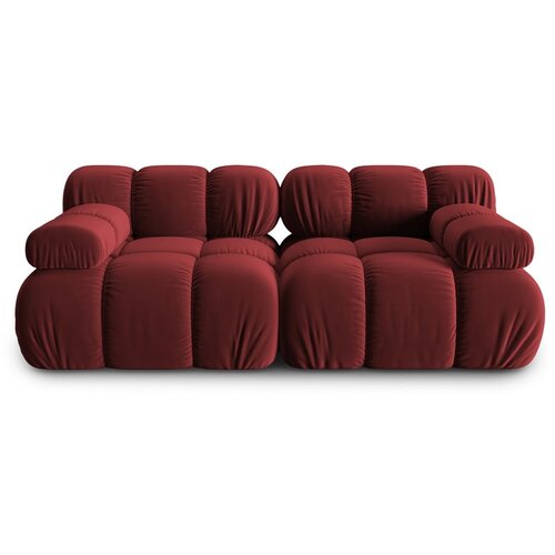 Micadoni Home Crvena baršunasta sofa 188 cm Bellis – Cijene