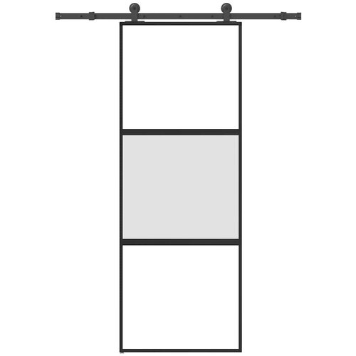  Klizna vrata s priborom 76 x 205 cm kaljeno staklo i aluminij Cijene