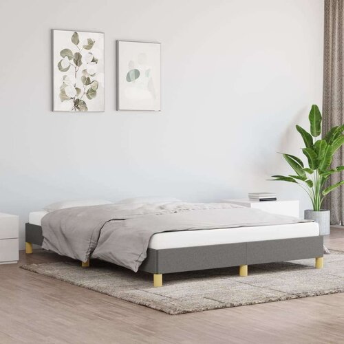  Posteljni okvir temno siv 140x200 cm blago, (20600965) Slike