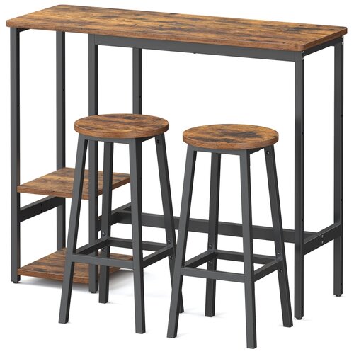 Songmics Set barske mize 40x110x90 cm rjave barve, (5000302505) Slike