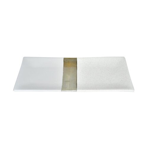 Master Tanjir dekorativni 39x17cm bijelo zlatni 729804 Slike