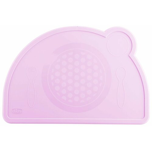 Chicco Silikonski tanjir za bebe roze Slike