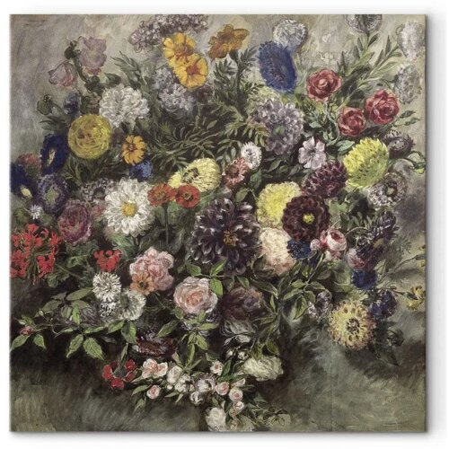  Slika - Eug&amp;egrave;ne Delacroix &amp;ndash; Bouquet of Flowers 80x80 Akustična Slike