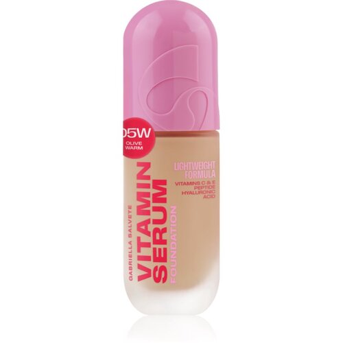 Gabriella Salvete Vitamin Serum Foundation lagani puder s hranjivim učinkom nijansa 05W Olive Warm 30 ml Slike